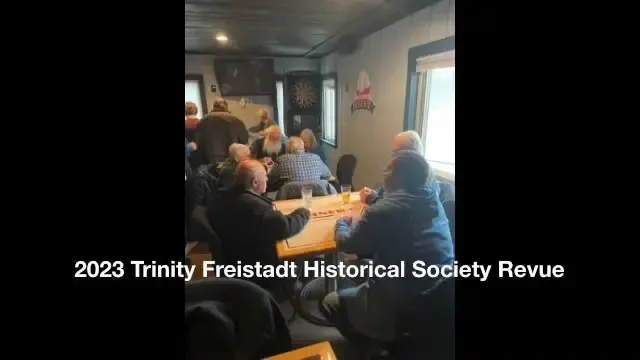 Members gathered around tables at the 2023 Trinity Freistadt Historical Society Revue